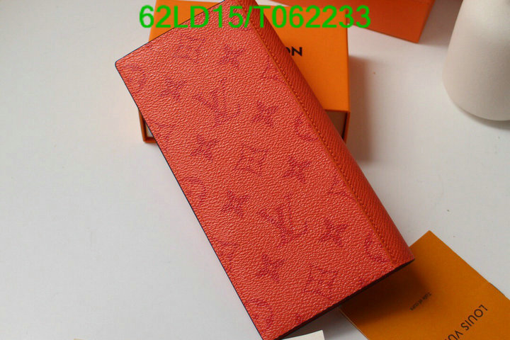 LV Bags-(Mirror)-Wallet-,Code: T062233,$: 62USD