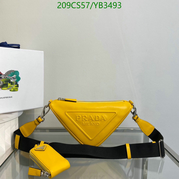 Prada Bag-(Mirror)-Triangle,Code: YB3493,$: 209USD