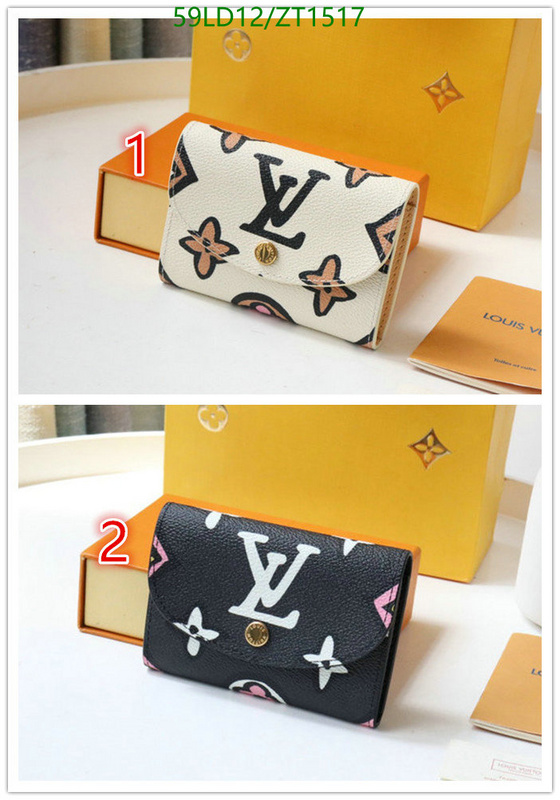 LV Bags-(Mirror)-Wallet-,Code: ZT1517,$: 59USD