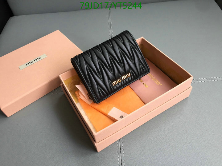 Miu Miu Bag-(Mirror)-Wallet-,Code: YT5244,$: 79USD