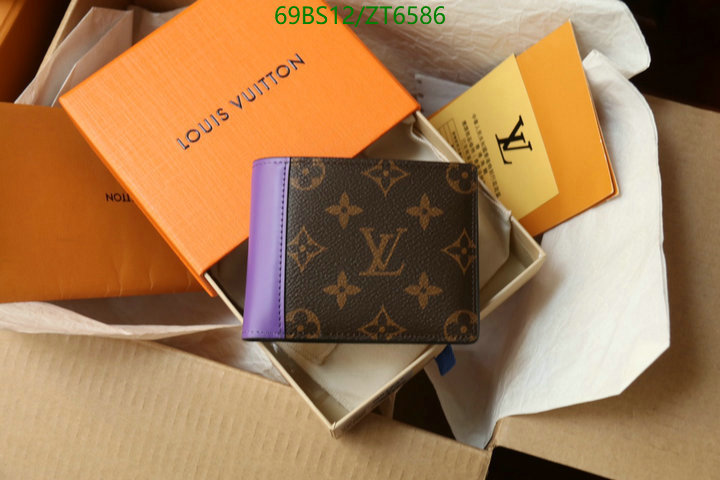 LV Bags-(Mirror)-Wallet-,Code: ZT6586,$: 69USD