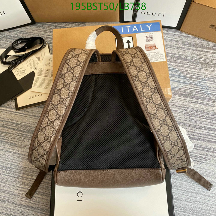 Gucci Bag-(Mirror)-Backpack-,Code: LB738,$: 195USD