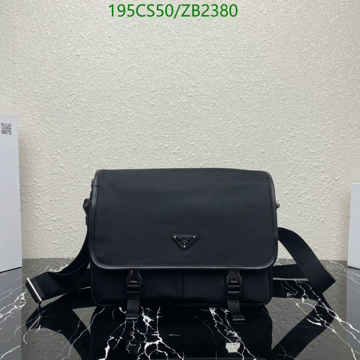 Prada Bag-(Mirror)-Diagonal-,Code: ZB2380,$: 195USD