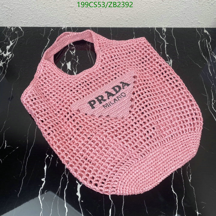 Prada Bag-(Mirror)-Handbag-,Code: ZB2392,$: 199USD