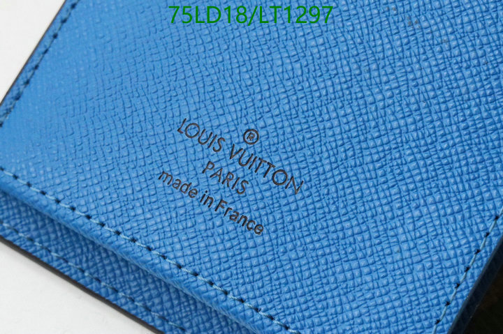 LV Bags-(Mirror)-Wallet-,Code: LT1297,$: 75USD