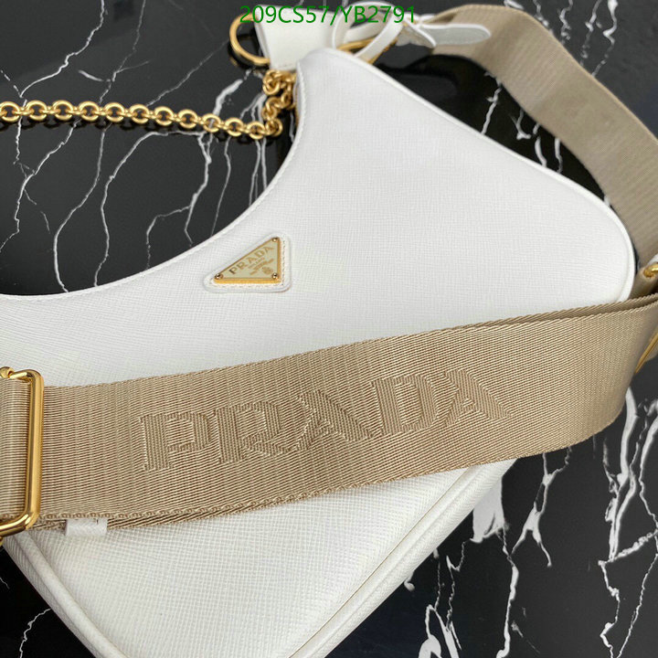 Prada Bag-(Mirror)-Diagonal-,Code: YB2791,$: 209USD