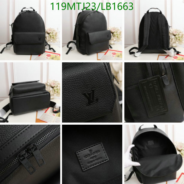 LV Bags-(4A)-Backpack-,Code: LB1663,$: 119USD