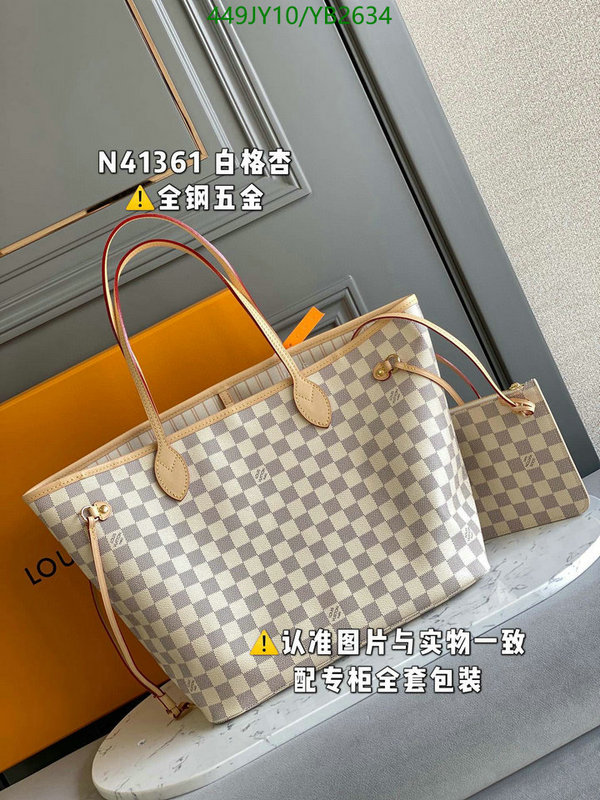 LV Bags-(Mirror)-Neverfull-,Code: YB2634,$: 449USD