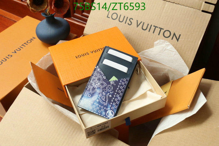 LV Bags-(Mirror)-Wallet-,Code: ZT6593,$: 75USD