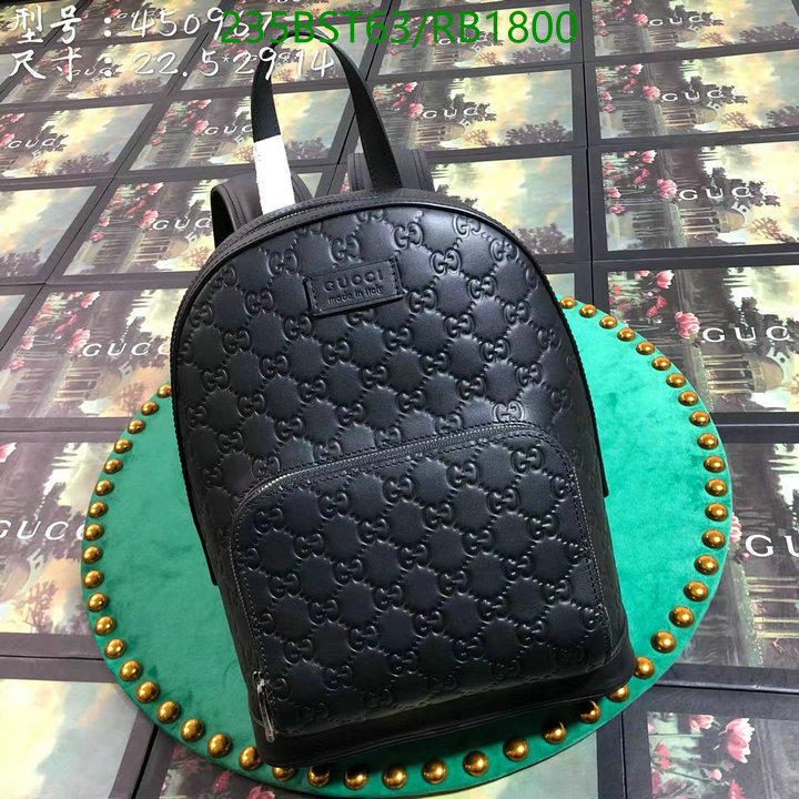 Gucci Bag-(Mirror)-Backpack-,Code: RB1800,$: 235USD