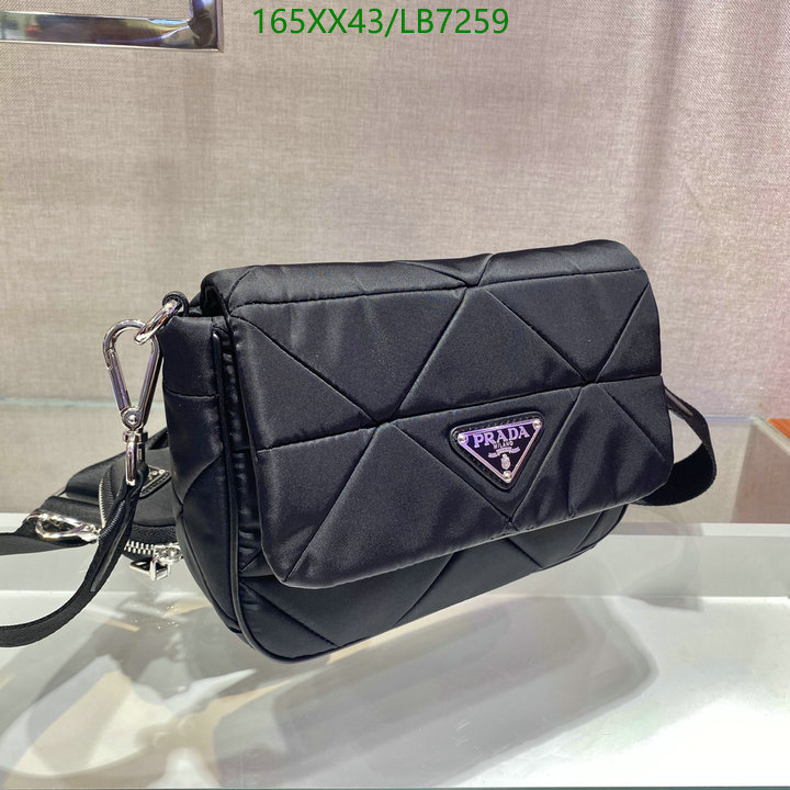 Prada Bag-(Mirror)-Diagonal-,Code: LB7259,$: 165USD