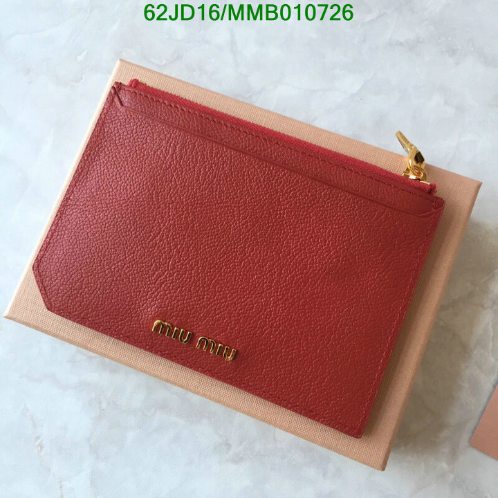 Miu Miu Bag-(Mirror)-Wallet-,Code: MMB010726,$: 62USD