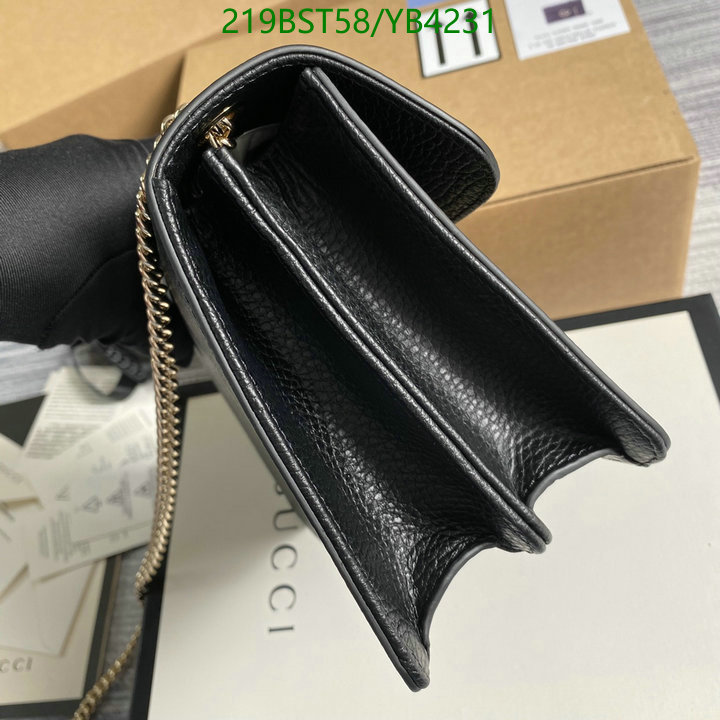 Gucci Bag-(Mirror)-Diagonal-,Code: YB4231,$: 219USD