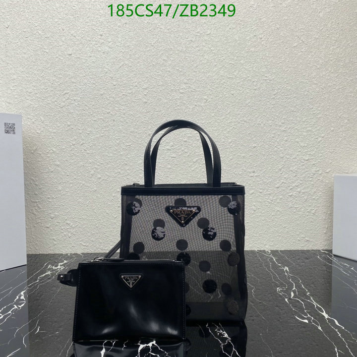 Prada Bag-(Mirror)-Diagonal-,Code: ZB2349,$: 185USD