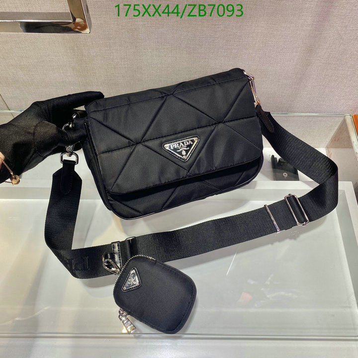 Prada Bag-(Mirror)-Diagonal-,Code: ZB7093,$: 175USD