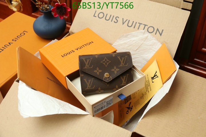 LV Bags-(Mirror)-Wallet-,Code: YT7566,$: 65USD