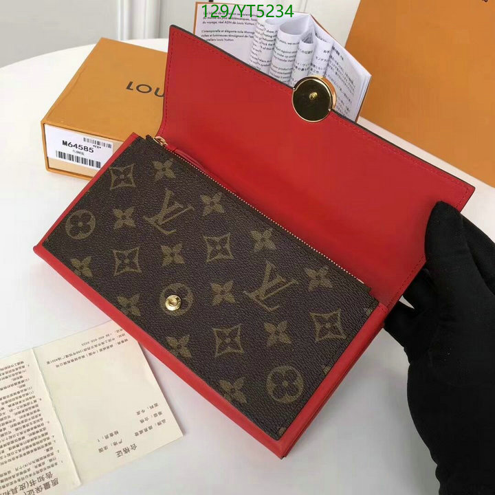 LV Bags-(Mirror)-Wallet-,Code: YT5234,$: 129USD