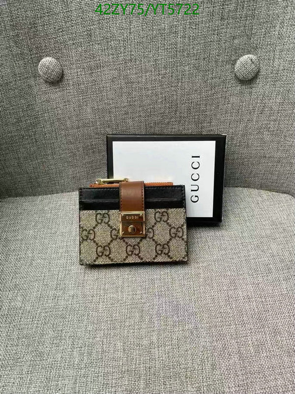 Gucci Bag-(4A)-Wallet-,Code: YT5722,$: 42USD