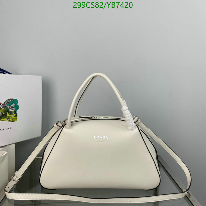 Prada Bag-(Mirror)-Handbag-,Code: YB7420,$: 299USD