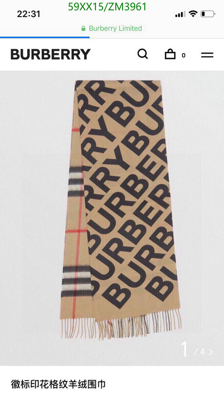 Scarf-Burberry, Code: ZM3961,$: 59USD