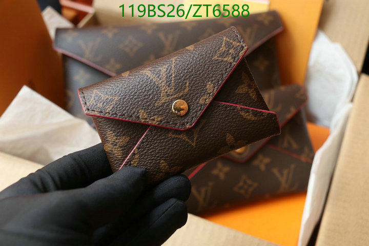 LV Bags-(Mirror)-Wallet-,Code: ZT6588,$: 119USD