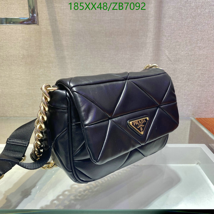 Prada Bag-(Mirror)-Diagonal-,Code: ZB7092,$: 185USD