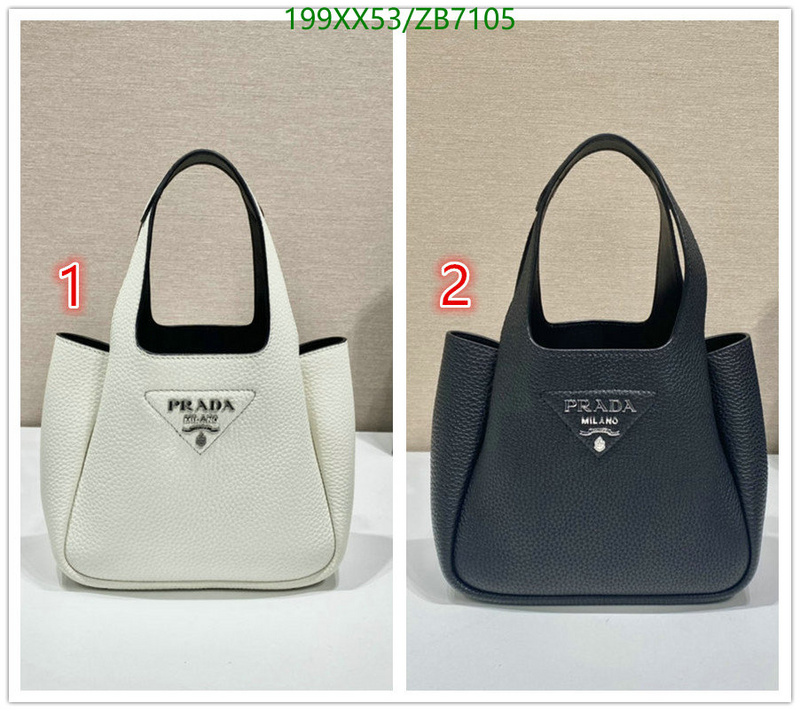 Prada Bag-(Mirror)-Handbag-,Code: ZB7105,$: 199USD