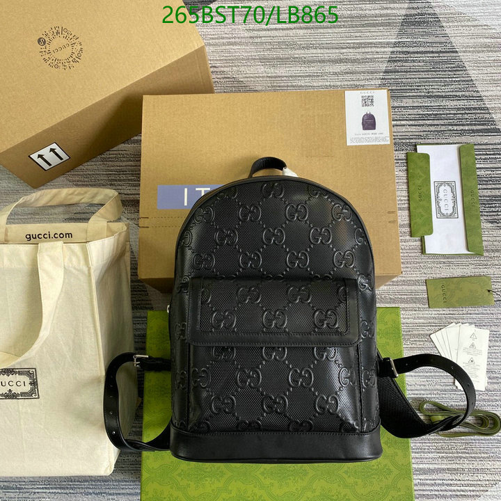 Gucci Bag-(Mirror)-Backpack-,Code: LB865,$: 265USD