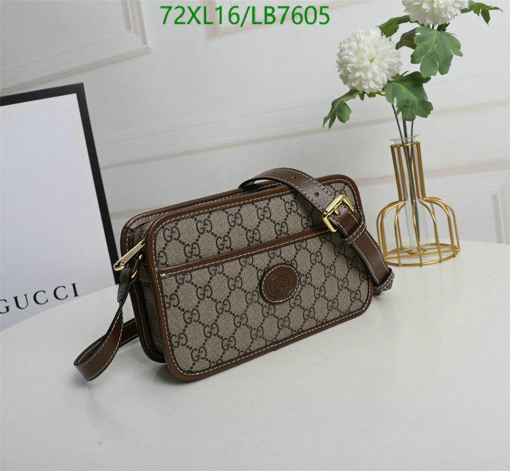 Gucci Bag-(4A)-Diagonal-,Code: LB7605,$: 72USD