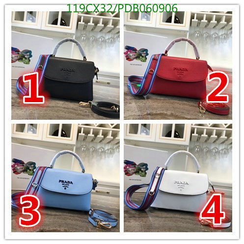 Prada Bag-(4A)-Handbag-,Code: PDB060906,$:119USD