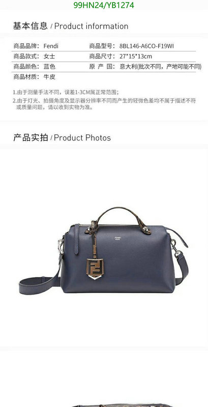 Fendi Bag-(4A)-By The Way-,Code: YB1274,$: 99USD