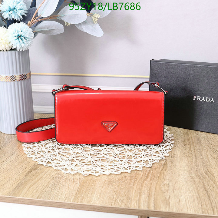 Prada Bag-(4A)-Diagonal-,Code: LB7686,$: 95USD