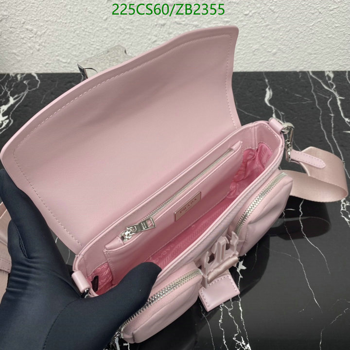 Prada Bag-(Mirror)-Diagonal-,Code: ZB2355,$: 225USD