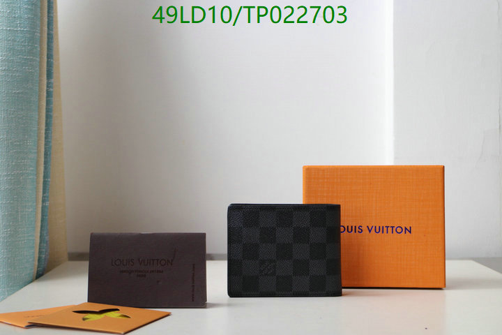 LV Bags-(Mirror)-Wallet-,Code: TP022703,$: 49USD