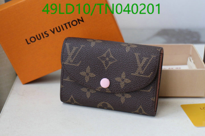 LV Bags-(Mirror)-Wallet-,Code: TN040201,$: 49USD