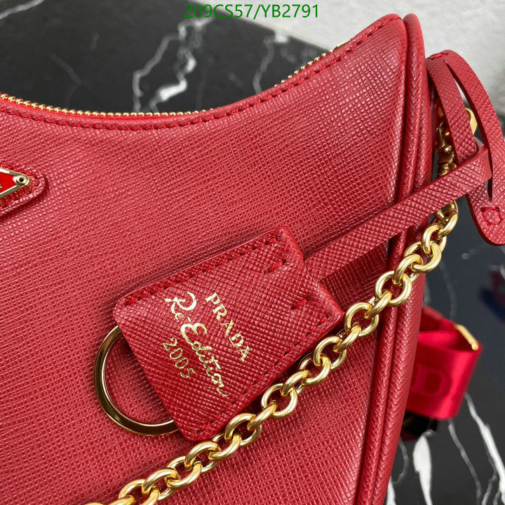 Prada Bag-(Mirror)-Diagonal-,Code: YB2791,$: 209USD