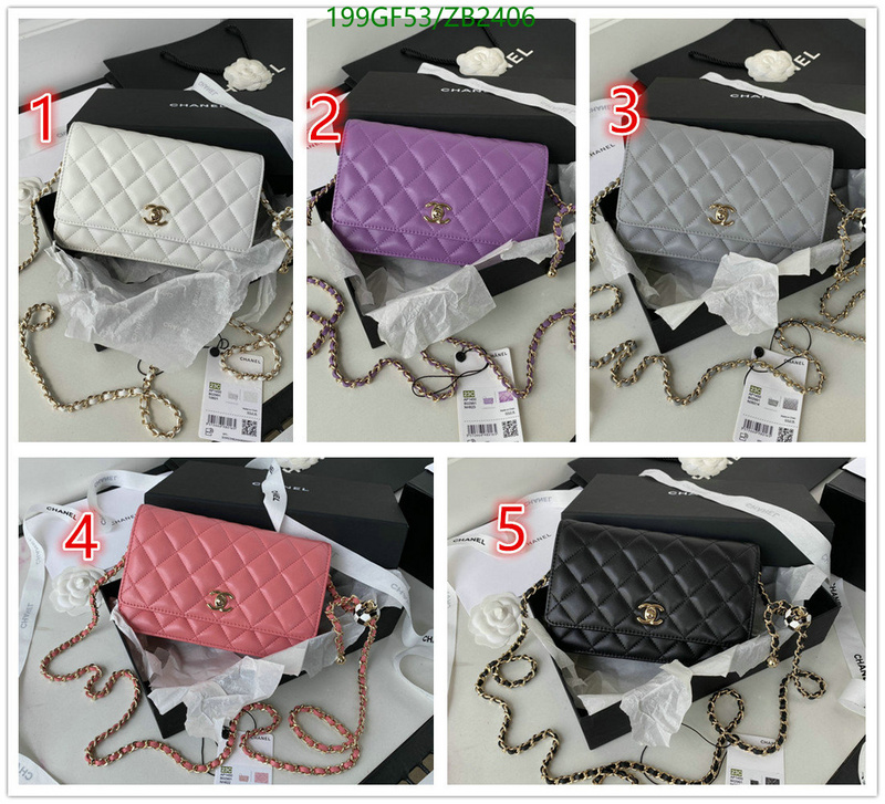 Chanel Bags -(Mirror)-Diagonal-,Code: ZB2406,$: 199USD