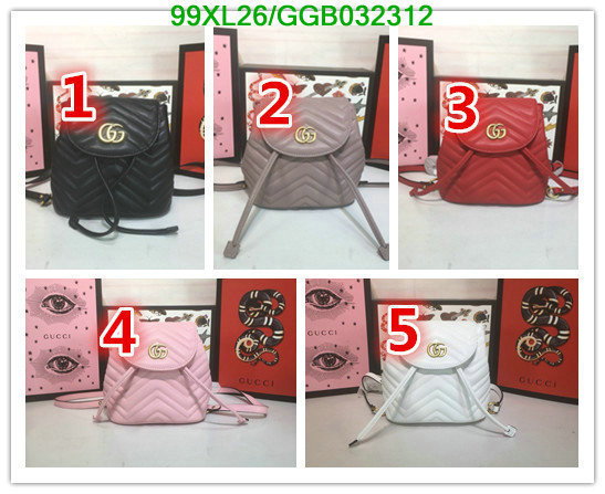 Gucci Bag-(4A)-Backpack-,Code: GGB032312,$: 99USD