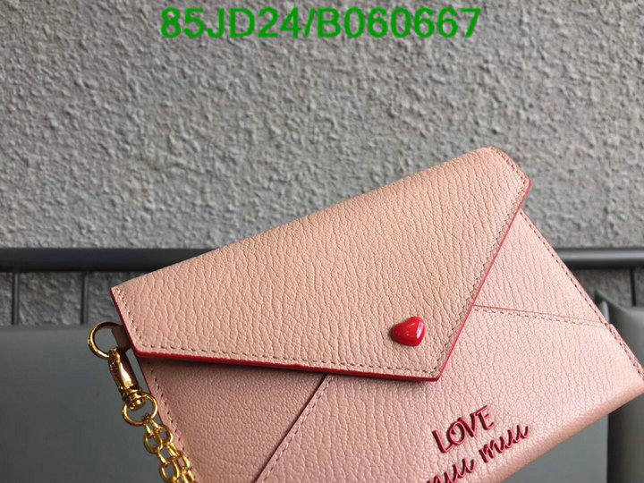 Miu Miu Bag-(Mirror)-Wallet-,Code: B060667,$: 85USD