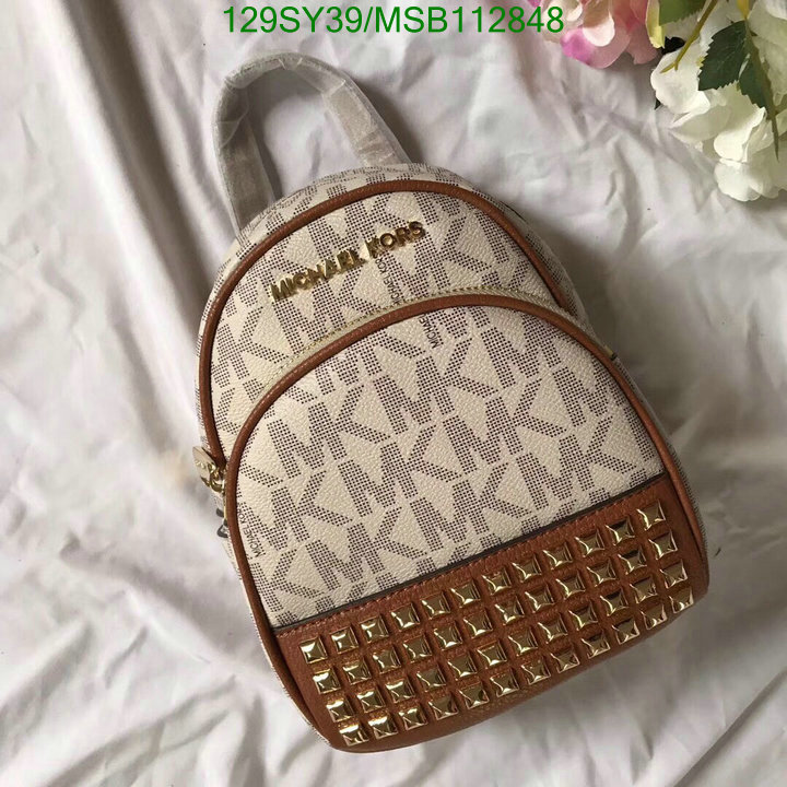 Michael Kors Bag-(Mirror)-Backpack-,Code: MSB112848,$: 129USD