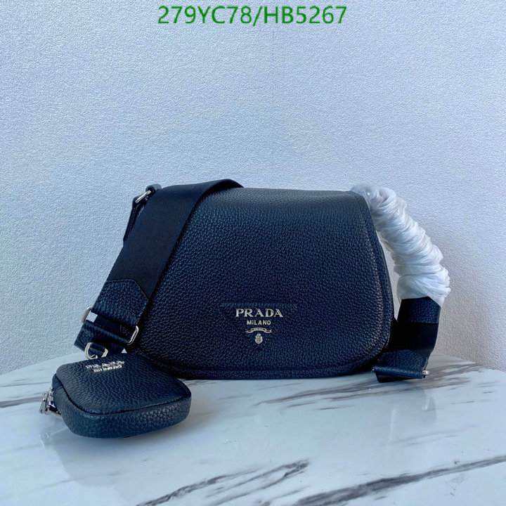 Prada Bag-(Mirror)-Diagonal-,Code: HB5267,$: 279USD