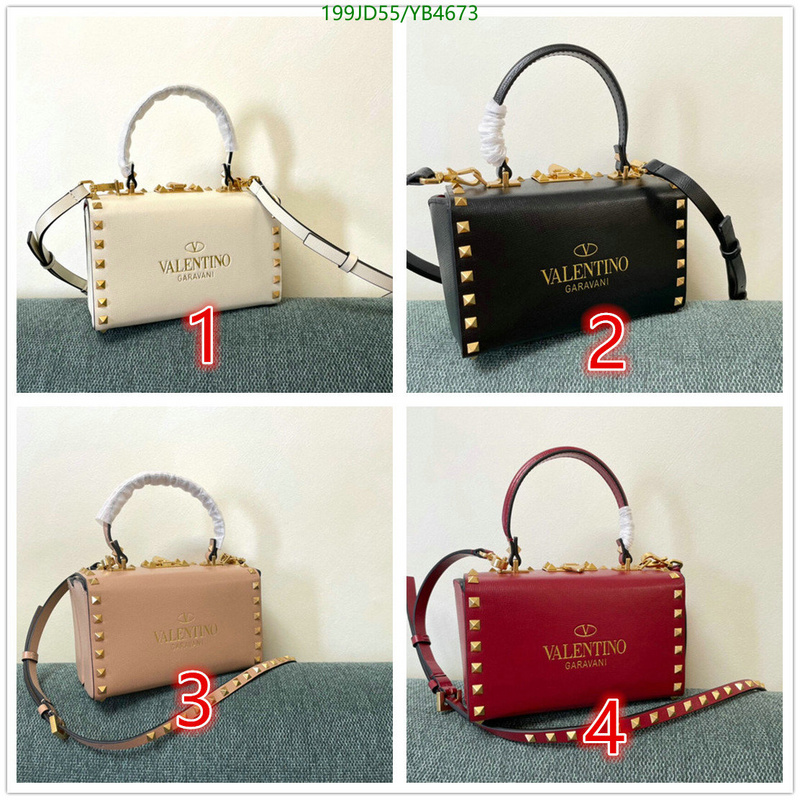 Valentino Bag-(Mirror)-Handbag-,Code: YB4673,$: 199USD