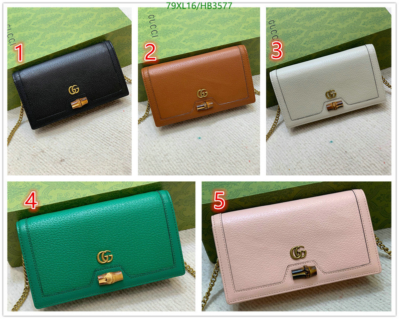 Gucci Bag-(4A)-Diagonal-,Code: HB3577,$: 79USD