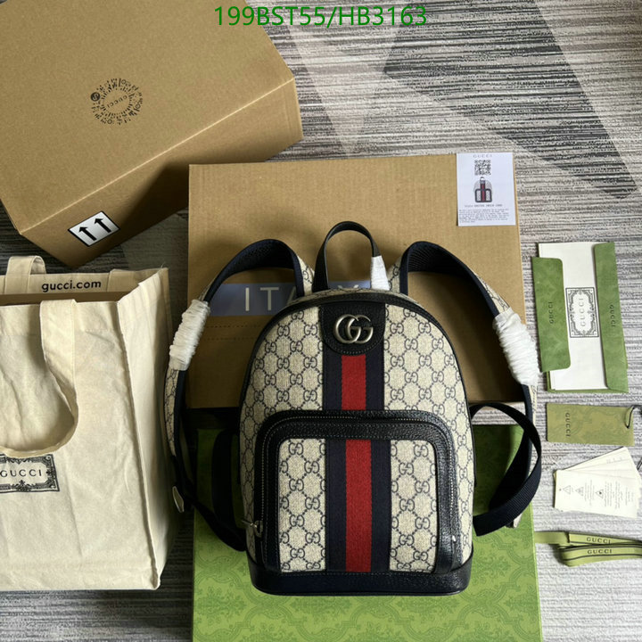 Gucci Bag-(Mirror)-Backpack-,Code: HB3163,$: 199USD