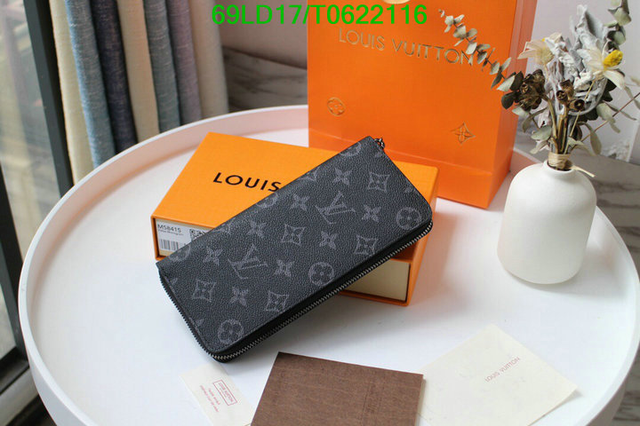 LV Bags-(Mirror)-Wallet-,Code: T0622116,$: 69USD