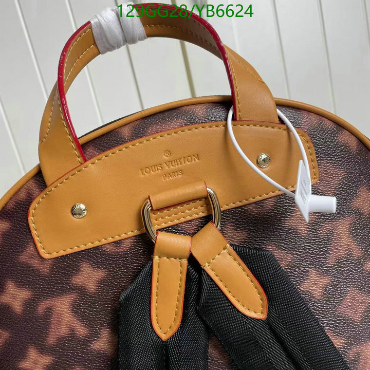 LV Bags-(4A)-Backpack-,Code: YB6624,$: 129USD