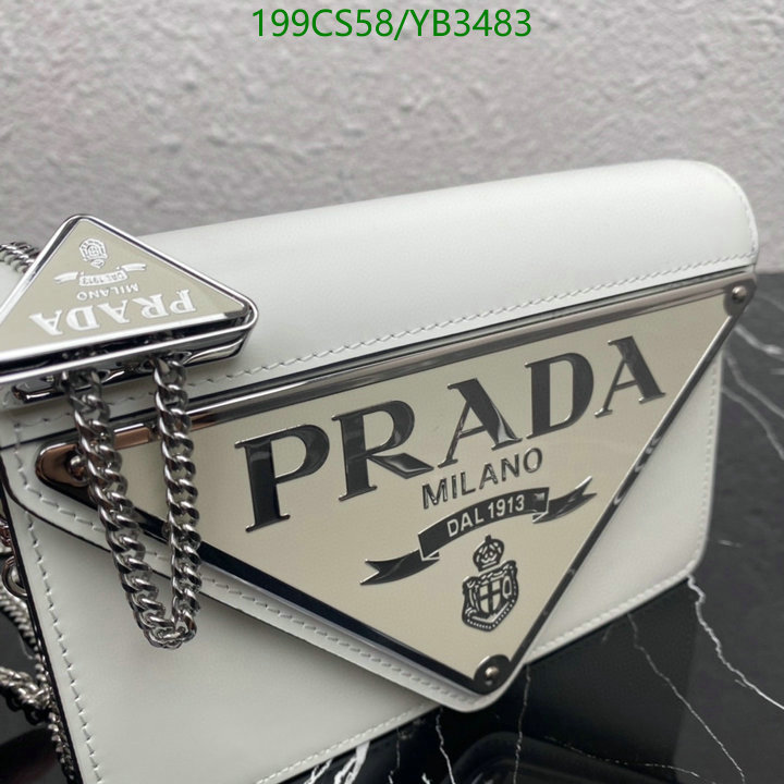 Prada Bag-(Mirror)-Diagonal-,Code: YB3483,$: 199USD