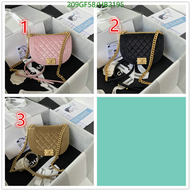 Chanel Bags -(Mirror)-Diagonal-,Code: HB2195,$: 209USD