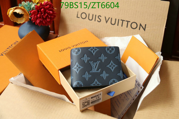 LV Bags-(Mirror)-Wallet-,Code: ZT6604,$: 79USD