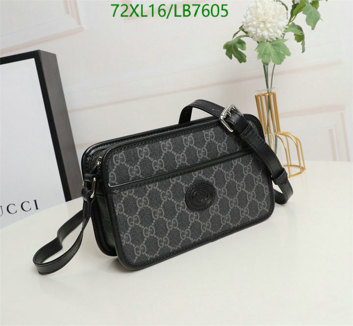 Gucci Bag-(4A)-Diagonal-,Code: LB7605,$: 72USD